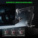 FDUCE SL40+ Microfono dinamico, kit microfono USB/XLR per podcasting, giochi e streaming, uscita cuffie integrata, pulsante mute, pulsante guadagno - 6