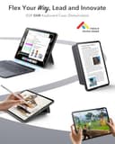 ESR for iPad Pro 13" (M5/M4) 2025/2024 Case with Keyboard, Magnetic Detachable Keyboard, Portrait/Landscape Modes, Large Click-Anywhere Trackpad, Backlit Keys, Shift Series, Dark Gray - 3