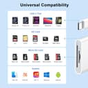 [Apple MFi Certified] USB C SD Card Reader, SD Card Reader Adapter with Dual Slots for iPhone 17 16 15 Pro Max iPad MacBook, USB Type C High-Speed Trail Camera Viewer Memory Card Reader, Plug and Play - 4
