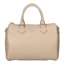 Chicca Borse Borsa donna bauletto a mano 30x23x18cm vera pelle dollaro artigianale - Beige - 8