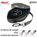 Flexi, Giant Plus 8 m ausziehbare Hundeleine, Starke und robuste Hunde bis zu 50 kg, neonfarbenes Band mit erhöhter Sichtbarkeit, Robustes und ergonomisches Bremssystem –L – 8 m – 50 kg - 3
