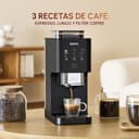 KRUPS Coffee Crush, Cafetera Superautomática, Café en Grano y Molido, 15 Bares, 3 recetas de café, 3 niveles de temperatura y de molienda, Pantalla táctil, Compacta 15 cm de ancho, Negro, SA4028E0 - 4