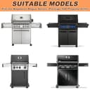 MOASKER Stainless Steel Heat Plates Flavorizer Bar BBQ Replacement Part for Napoleon Rogue Series, Prestige 500, PRO 500 RSIB Gas Grills, 4 Pack Flame Tamer for Napoleon Sear Plate #N305-0082 - 8