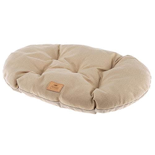 Ferplast Cojín Para Perros Y Gatos Stuart 89/10, Doble Cara, Tweed Y Suave Terciopelo, Lavable, Beige, XL