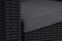 Allibert by Keter Gartenlounge Sofa California 2-Sitzer, graphit/cool grey, inkl. Sitz- und Rückenkissen, Kunststoff, runde Rattanoptik, 141x68x72 cm - 5