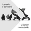 Bugaboo Butterfly 2 Passeggino Leggero da Viaggio Dimensioni Cabina, Portatile, Piegabile con Una Mano, con Seduta Reclinabile, Cestino Portaoggetti e Tracolla - da 6 Mesi a 4 Anni - Forest Green - 5