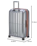 DELSEY PARIS St. Tropez Hardside - Valigia espandibile con ruote girevoli, platino, 3-Piece Set (21/24/28), St. Tropez Hardside Valigia Espandibile Con Ruote Spinner - 13