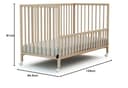 Webaby - Lettino Cosleeping legno 60x120cm LIO | Faggio grezzo | Culla Legno massiccio | Dalla nascita | Regolabile in altezza | Letto a doghe o letto Cododo| Rete a doghe - 9