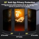 Jaavkkma 1 Pezzo Privacy Pellicola Protettiva per ASUS ROG Phone 8/8 Pro/9/9 Pro Vetro Temperato, Durezza 9H/Anti-Spia, Protezione Schermo per ASUS ROG Phone 8/8 Pro/9/9 Pro - Anti Spy Vetro Temperato - 2