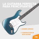 MAX GigKit guitarra eléctrica 4/4 con amplificador 40W, funda, púas, afinador y cable – Set completo para principiantes jóvenes y adultos – Color Petrol - 2