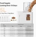 DUDUPET 5L Automatic Cat Feeder 5G WIFI + 4L Water Fountain, 2 in 1 Smart Pet Food Dispenser with APP Control, Voice Recording, Dual Power Supply, Freshness Preservation for Cats and Small Dogs - 3