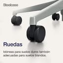 Steelcase Series 1, silla de oficina ergonómica con sujeción lumbar, brazos 4D y reposa cabeza regulables, respaldo de malla Trufa; Fabricado en Europa - 10