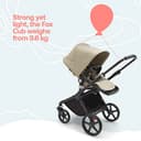 Bugaboo Fox Cub All-Terrain Stroller, Lightweight and Strong Pram and Baby Pushchair, Durable Design and Extra-Large Sun Canopy, One-Piece Self-Standing Fold, Desert Beige - 7