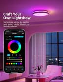 Lepro AI Smart Ceiling Light 24W, 1800LM, RGB & Tunable White, Music Sync, Voice Control, IP44 Waterproof for Bathroom, Bedroom, Living Room, Ø29cm, Works with Alexa & Google Assistant - 2
