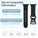 Dirrelo Compatible with Apple Watch Strap 44mm 45mm 46mm 42mm 49mm Women Men, Soft Silicone Sport Band Replacement for iWatch Apple Watch SE 3 2 Series 11 10 9 8 7 6 5 4 3 2 1 Ultra 3 2 Straps, Black - 6