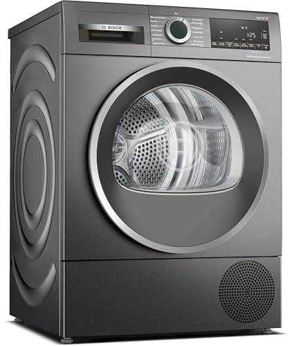 Bosch WQG2450R10 Serie 6 - Secadora de bomba de calor, 9 kg, sistema de secado sensible, estructura de tambor respetuosa con el tejido, secado óptimo AutoDry, diseño antivibración, más estabilidad