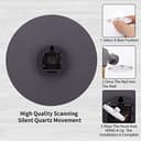 ACCSHINE MDF Holz Wanduhr Ohne TickgeräUsche Lautlos Modern 30cm Quarz Groß Batterie Betriebene Wanduhr Einfach zu Lesen für Zimmer Zuhause KüChe Schlafzimmer BüRo Schule (Schwarz, 30cm) - 5