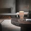 BRILONER - Tischlampe mit Stoffschirm, Kabelschalter, Keramikfuß, Lampe, Nachttischlampe, Tischleuchte, Dekolampe Flur, Bürolampe, Leselampe, Wohnzimmer, Schlafzimmer, 15x28 cm (DxH), Braun - 5