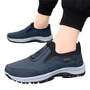 Generisch Scarpe da ginnastica da uomo, con suola spessa, antiscivolo, comode, da jogging, tinta unita, alla moda, traspiranti, per attività all'aria aperta, corsa, allenamento, sport, 38-44 EU, Blu - 2