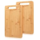 2 Stück Graviertes Bambus Schneidebrett Holzbrett Küche Holzbretter, Holzschneidebrett, Schneidbretter, Einzugsgeschenke Haus Wohnung, Cutting Board Wood, Einweihungsgeschenk Haus Wohnung(30x20cm) - 1