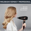 Rowenta Pro Expert - Secador de pelo de 2200 W con motor AC Pro, 6 ajustes de velocidad/temperatura, Generador de iones, 126km/hr, Boquilla concentradora y difusor, Golpe aire frío, CV8830 - 2