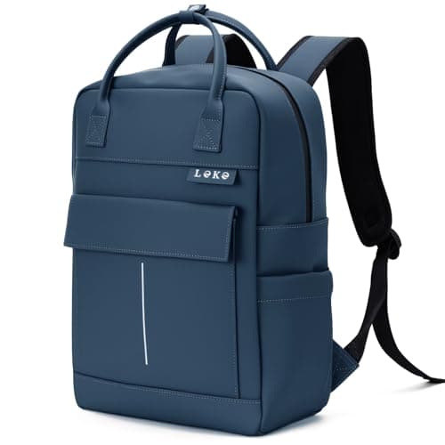Lekespring Mochila impermeable para mujer y hombre, mochila porta PC de piel 15,6 pulgadas, mochila grande de viaje Rains Mochilas, elegante bolso trabajo mujer para escuela casual universidad oficina