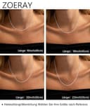 ZOERAY Cadena Plata Mujer Collar Plata de Ley 925 Sin Colgante 1,5/2/3mm Ancho Gargantilla Plata Largos Collares de Cuerda Joyería Regalos Originales Navidad Cumpleaños para Mujer 40/45/50/55CM - 3
