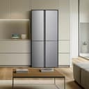 Fridgemaster MQ79394ES Freestanding American 4 Door Fridge Freezer 427L, Total No Frost, Inverter compressor, Silver, 64.3D x 79.4W x 181.6H cm, E Rated - 16