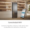 Haier 3D 60 Series 5 HTW5618ENMG - Frigorífico Combi, WIFI, Botellero, Funciones Inteligentes, 360L, My Zone, Cajón Humidity Zone, Total No Frost, Ancho 59,5cm, Motor Inverter, Luz LED, Inox - 3