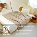 ACUSHLA Coperta in lana merino, grande e versatile, ideale per divano letto e divano, ideale per letto, clima freddo, extra large, 160 x 200 cm, colore: cachi - 4