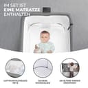 Kinderkraft Neste Grow 3 in 1 Babybett, Beistellbett Baby, Kinderbett ab Geburt für 2 Jahre, mit Matratze Transporttasche Rollen, Höhenverstellung in 5 Stufen, verstellbaren Matratzenwinkel, Grau - 4