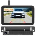 Telecamera di retromarcia senza fili solare 5" Monitor Camera Solare Kit 1080P HD Telecamera di retromarcia IR Visione Notturna IP66 Impermeabile per furgone (5'' con 1 Telecamere) - 1