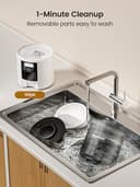 Distributore Automatico Cibo Gatti 4L Dispenser Crocchette Gatto Con Timer Programmabile e 10S Registrazione Distributore Cibo Gatti 1-6 Pasti al Giorno per Animali di Piccola e Media Taglia - 8