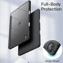 JETech Custodia per iPad Pro 13 Pollici M5/M4 (2025/2024) con Portapenne, Chiaro Trasparente Retro Conchiglia Sottile Supporto Antiurto Tablet Cover (Nero) - 4