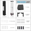 Yaheetech Pop-Up Gazebo 3x3 with 4 Removable Side Panels, Silver-costed Oxford Marquee Canopy w/Wheeled Bag & Sandbags, Metal Frame Shelter Tent for Outdoor Garden Party Camping, Dark Grey - 7