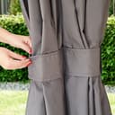 TOOLPORT Gazebo da giardino 3x4 m look quercia, tetto ca. 8mm policarbonato, 4 teli laterali color grigio - 8