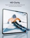 ESR 2 Stück Schutzfolie für iPad Pro 13 Zoll M5/M4 (2025/2024), Displayschutz mit UltraFit Ablage, 9H Härte, Kratzfest, HD-Klarheit, Staub- und Blasenfrei, Pencil (USB-C)/Pro Unterstützung - 9