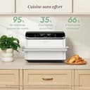 COSORI Friggitrice ad Aria 10 Litri, 7 in 1 Dual Blaze TwinFry con Doppio Cestello 5L & 5L e Separatore Rimovibile, 2800W Air Fryer WiFi con Doppia Resistenza, 35-240℃, 70 Ricette Online, Bianco - 6