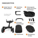 Stokke Xplory X, Ruby Red – Eleganter Kinderwagen – Anpassbarer Komfort für Baby & Eltern – Polsterung, Sicherheitsgurt & reflektierender Reißverschluss für mehr Sicherheit – Im Nu faltbar - 3