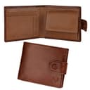 Pelle Toro All-in-One Handmade Mens Wallet with RFID Blocking, Coin Pocket, Fine Leather Card Wallet for Men with 8 Slots and Zip Section, in Wooden Gift Box, Brown & Tan - 1