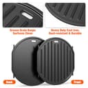 onlyfire Piastra in Ghisa per Weber Gourmet BBQ System, Piastra Reversibile per Weber 57 Kettle Grill, Spirit II 200/300 e Genesis II GS4 System, Inserto Piastra di Ricambio per Weber 64830 - 3