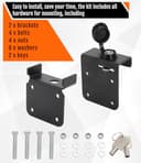 for Garmin Zumo XT / XT2 GPS with The Original Garmin Mount GPS Locking Bracket Kit - Anti Theft Security Mounting Hardware - Aluminum-Black - 7