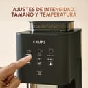 KRUPS Coffee Crush, Cafetera Superautomática, Café en Grano y Molido, 15 Bares, 3 recetas de café, 3 niveles de temperatura y de molienda, Pantalla táctil, Compacta 15 cm de ancho, Negro, SA4028E0 - 9