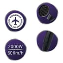 Remington Asciugacapelli 2000W - Pieghevole e Potente - Asciugacapelli da Viaggio, Bacchetta e Diffusore per styling, 2 livelli di riscaldamento e ventola, On The Go D1500 - 5