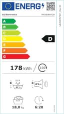 LG RH18U8AVCW Asciugatrice Smart 18kg, Classe A+++, Pompa di Calore DUAL Inverter, Motore Direct Drive, Intelligenza Artificiale AI Dry, Condensatore Autopulente, Wi-Fi, Serie U8, Bianca - 24