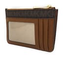 Michael Kors Jet Set Travel - Custodia piccola con cerniera con porta carte d'identità, twill rivestito in PVC, marrone e ghiandola, taglia unica, twill, Marrone e ghianda, Taille unique, Twill - 4