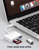 Oyuiasle USB C SD Card Reader for iPad/Mac/Laptop, Type C Memory Card Adapter for iMac, iPad Pro/Air/Mini, MacBook Pro/Air, Galaxy, MicroSD/SD, White - 5
