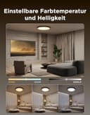 Govee Deckenlampe RGBIC 24W, Smart Led Deckenleuchte Ø30cm Kompatibel mit Matter, Alexa & Google Assistant, Deckenlampe Led Dimmbar mit 16 Millionen DIY Farben, für Schlafzimmer, Wohnzimmer, Schwarz - 5