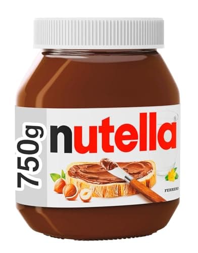 nutella - Nut Nougat Cream, 1 Jar of 750 g, Delicious Hazelnut Chocolate Cream as Spread or for Recipes