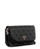 GUESS Women's Noelle Ii Crossbody Flap Organizer, Coal Logo, One Size - 3
